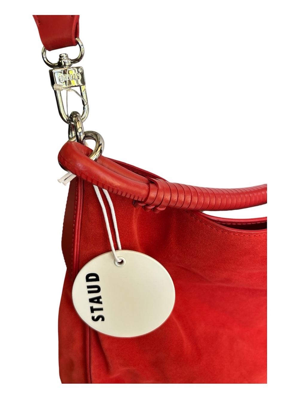 STAUD red suede Perry hobo bag. Brand new w tags. Georgous. - Picture 2 of 8